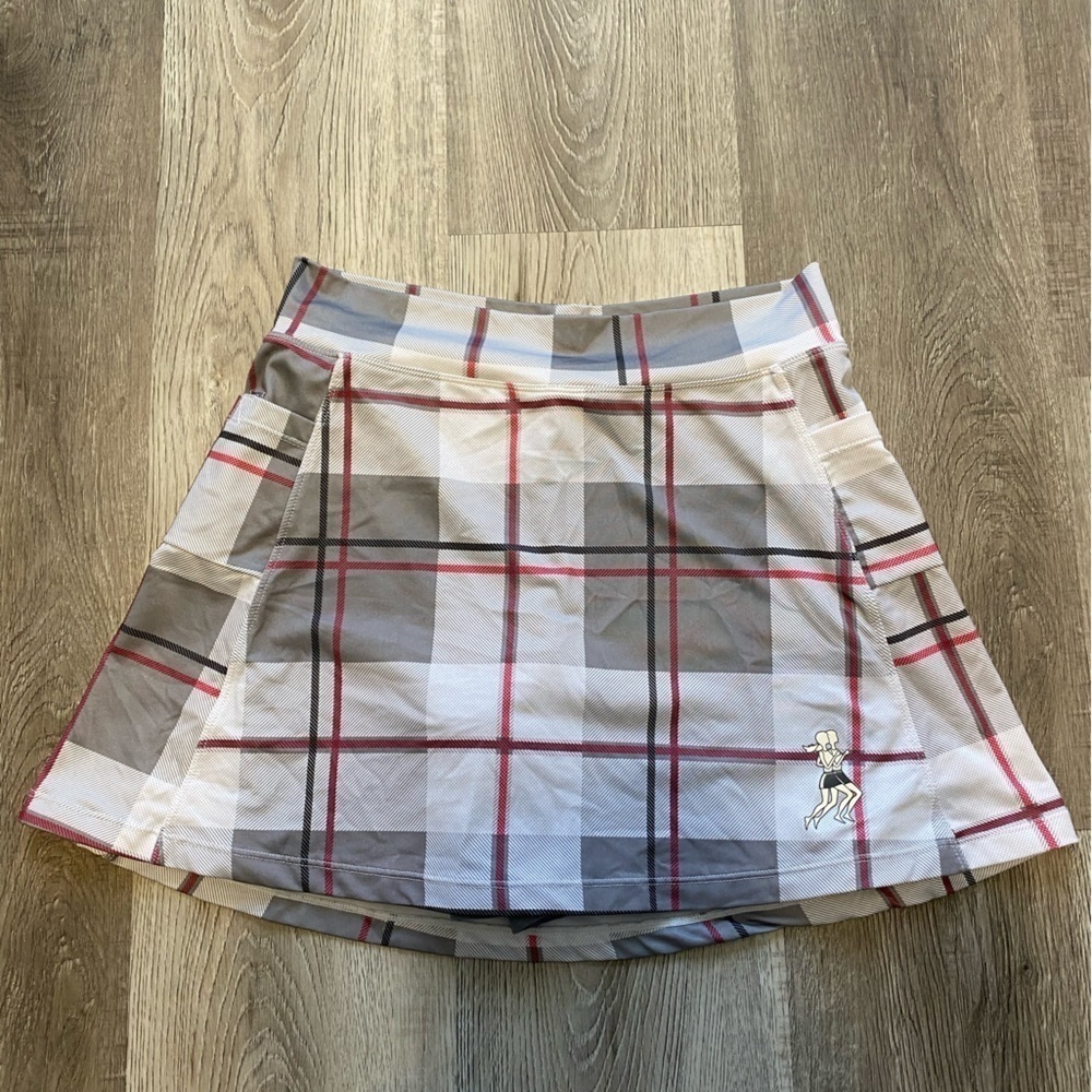 Running Skirts Red and Black Plaid